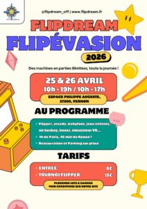 FlipÉvasion 2026 — Le rendez-vous des passionnés de flippers !